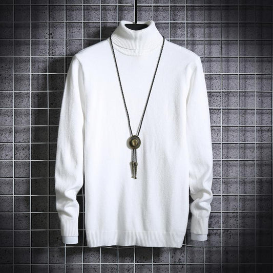 Turtleneck Sweater Men's Simple Solid Color Men's Large Size Pullover