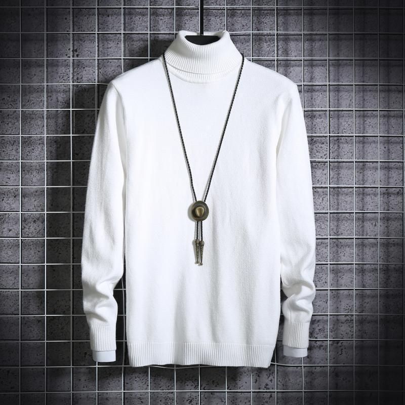 Turtleneck Sweater Men's Simple Solid Color Men's Large Size Pullover