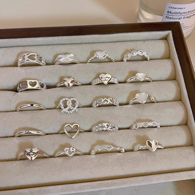 Stylish Adjustable Love Heart-shaped Ring Women