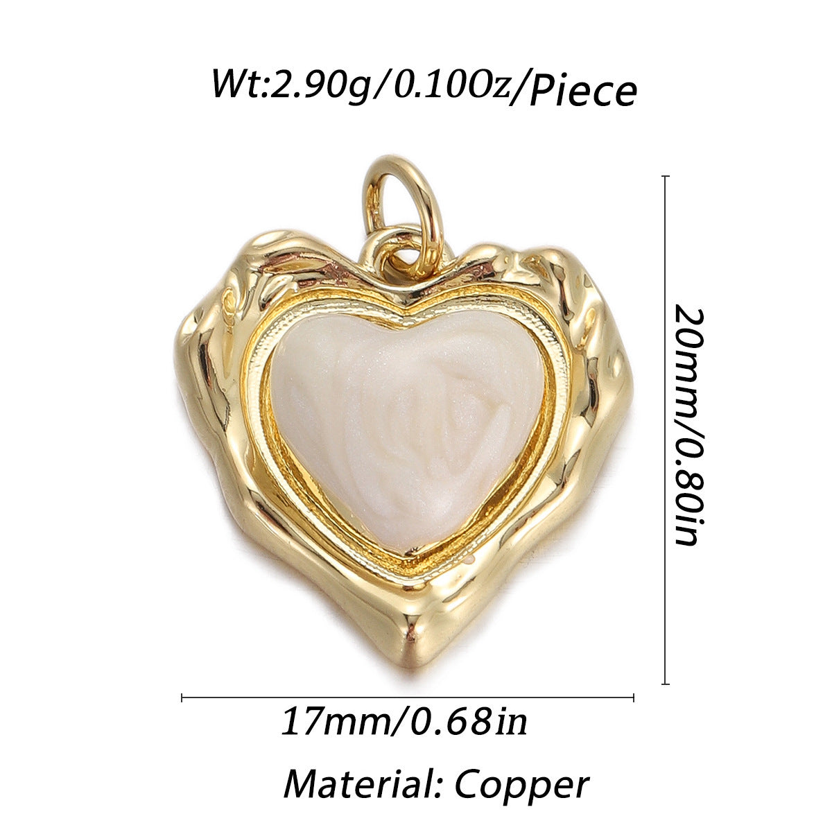 Oil Dripping Heart Donut Geometric Pendant Fashion Micro Inlay Ornament