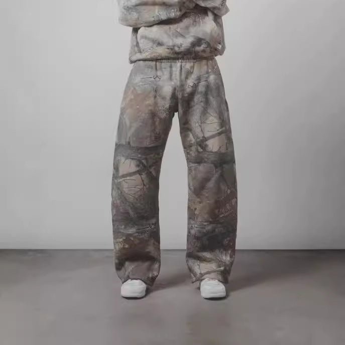 Leaves Camouflage 3D Printed Casual Pants For Men - BAGMODA