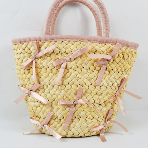 Women's Versatile Corn Husk Diagonal Woven Bag
