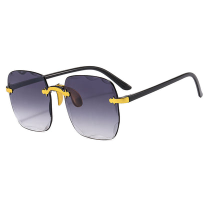Randlose quadratische Sonnenbrille für Damen