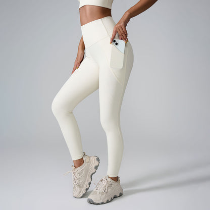 Pantalones ajustados de cintura alta con realce de cadera para mujer