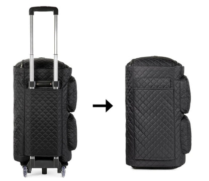 Bolsa de equipaje con bolsa para zapatos, bolsa de almacenamiento para abrigos, bolsa para colgar al hombro con ruedas