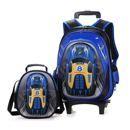 La nueva mochila escolar desmontable con ruedas para hombre reduce la carga
