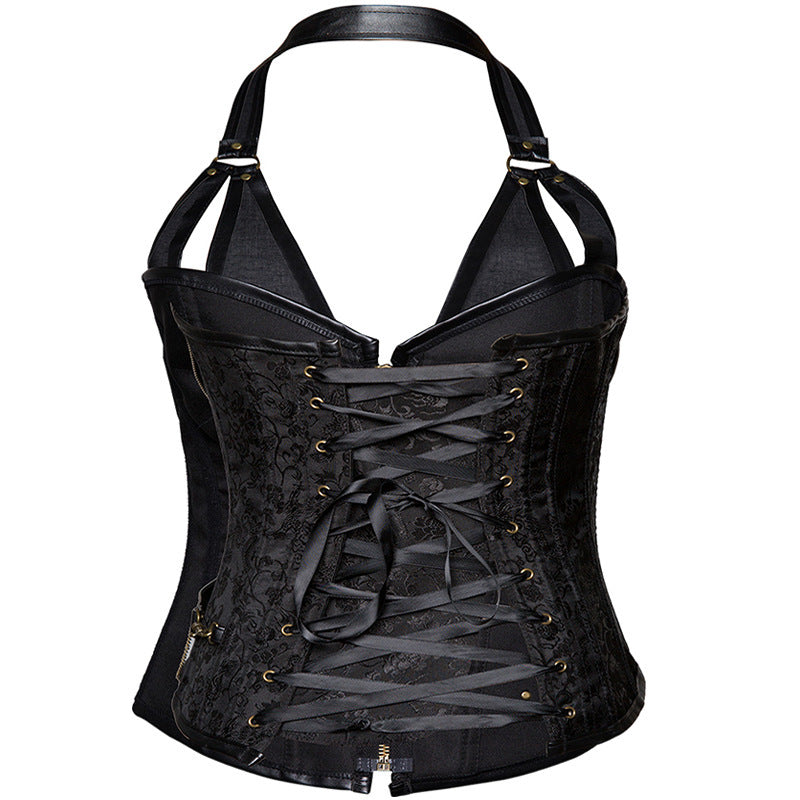 Minimalistische Steampunk-Gothic-Hals-Shapewear für Damen