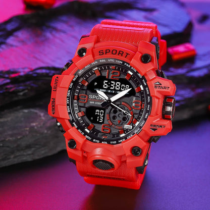 Reloj de Comercio Exterior, Tecnología Negra, Estudiante de Secundaria, Moderno, Deportivo, Luminoso, para Niños, Reloj Electrónico Transfronterizo