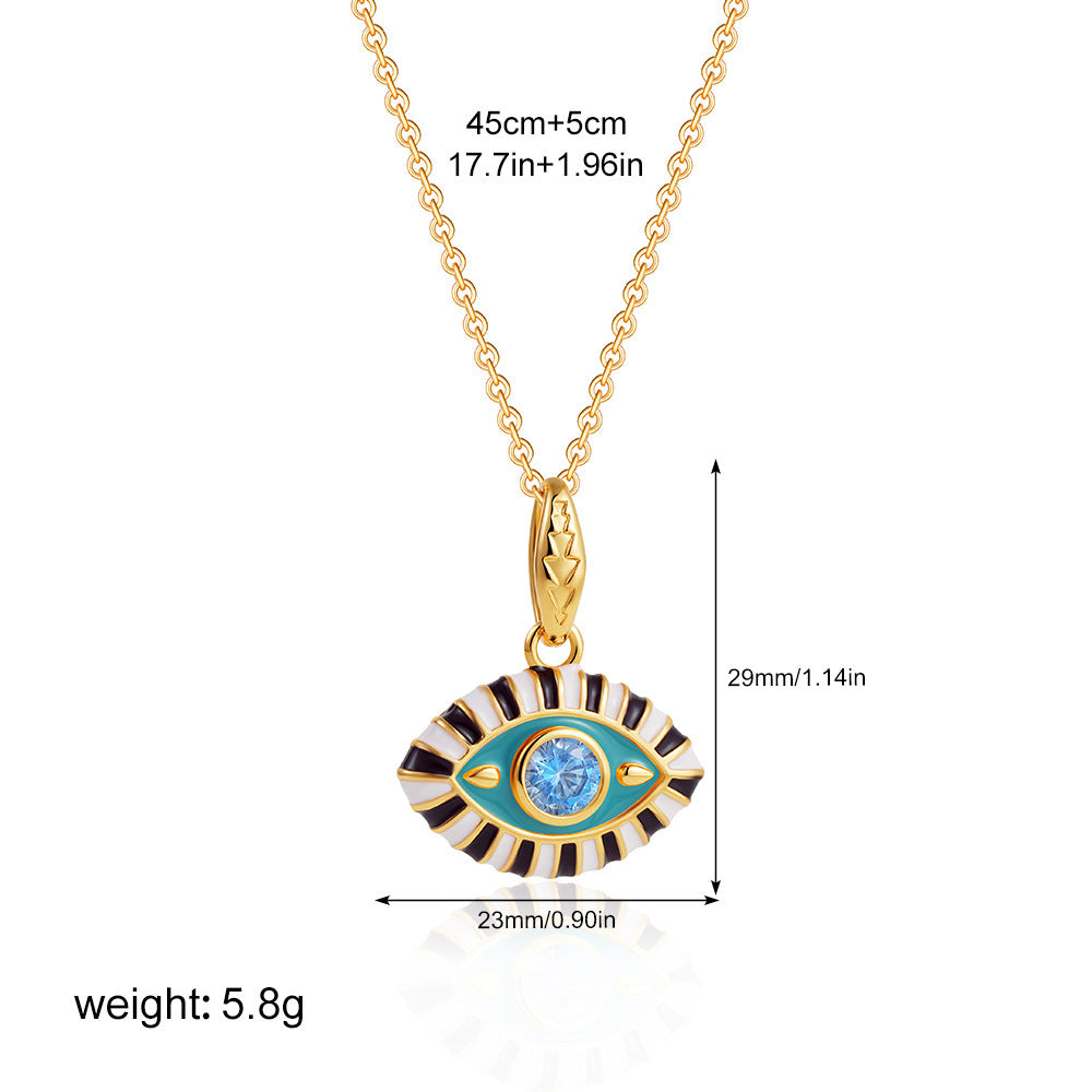 Colorful Crystals Pendant Necklace Clavicle Chain
