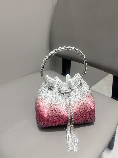 Drawstring Rhinestone Women's Bag