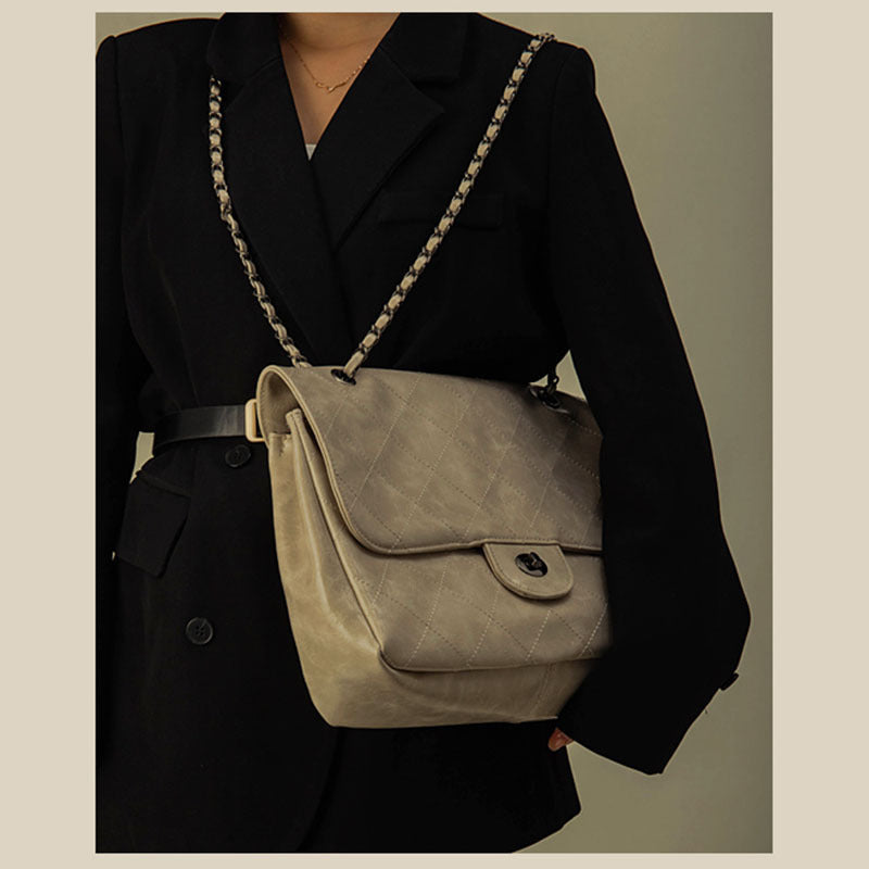 Rhombus Chain Shoulder Underarm Bag