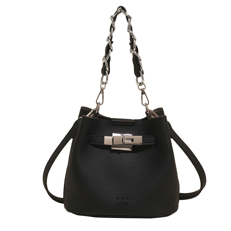 Retro Soft Leather PU Leisure Bucket Bag