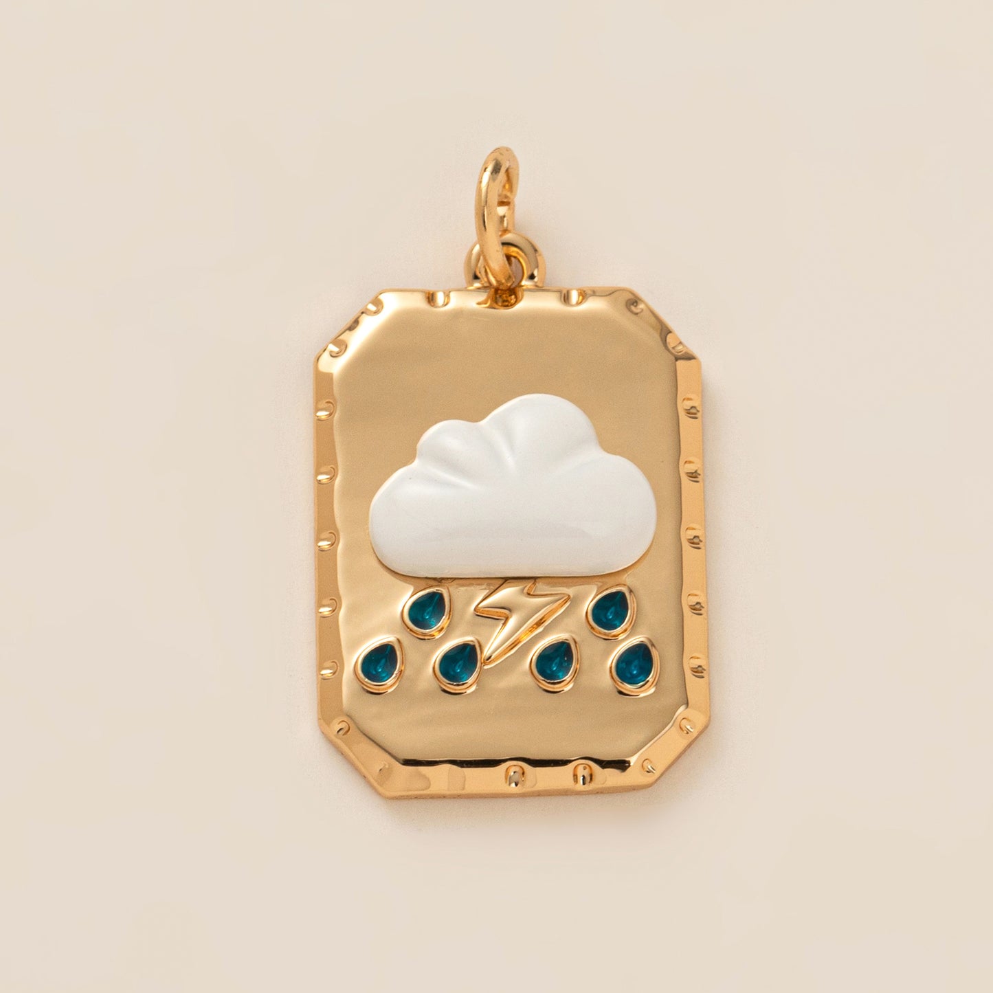 Food Rose Cherry Love Weather Cross Rectangular Pendant