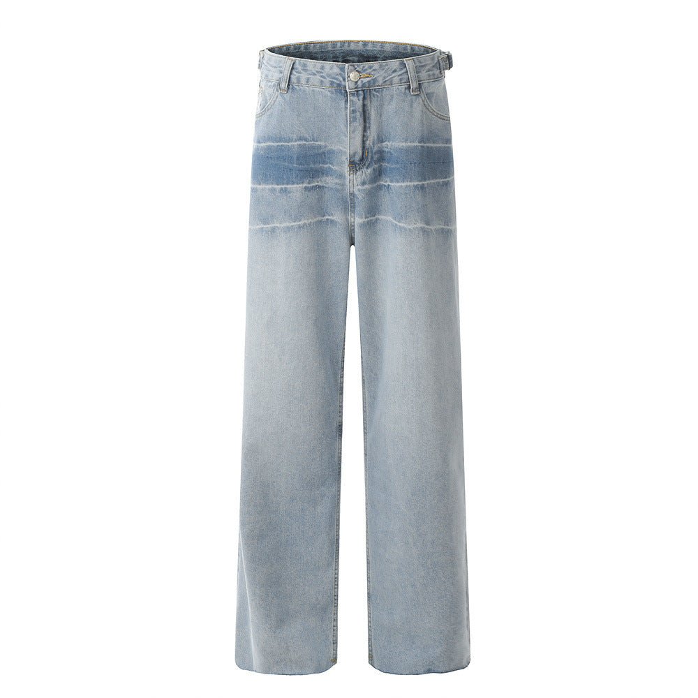 Fashion Gradient Denim Straight - leg Pants Men - BAGMODA