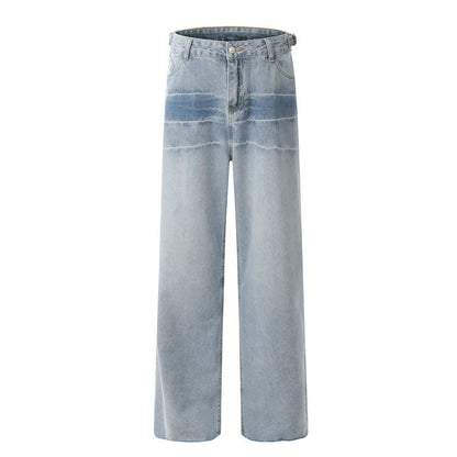 Fashion Gradient Denim Straight - leg Pants Men - BAGMODA