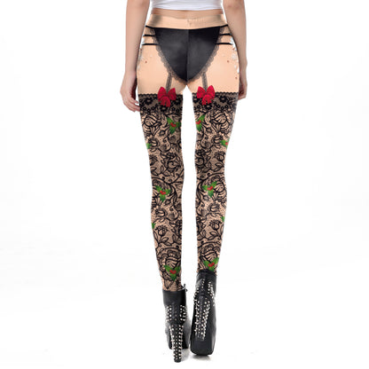 3D Digital Printed Stretch Skinny Sexy Yoga Pants