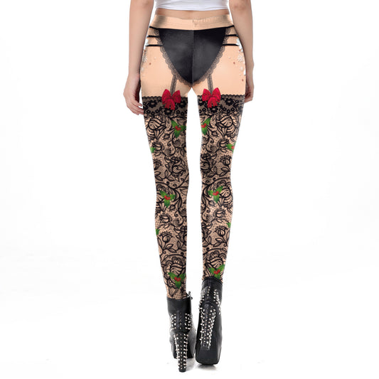 3D Digital Printed Stretch Skinny Sexy Yoga Pants