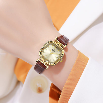 Nuevo reloj de cuarzo resistente al agua para mujer.