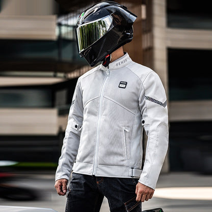 Chaqueta de malla transpirable para hombre, ropa de ciclismo y motociclismo