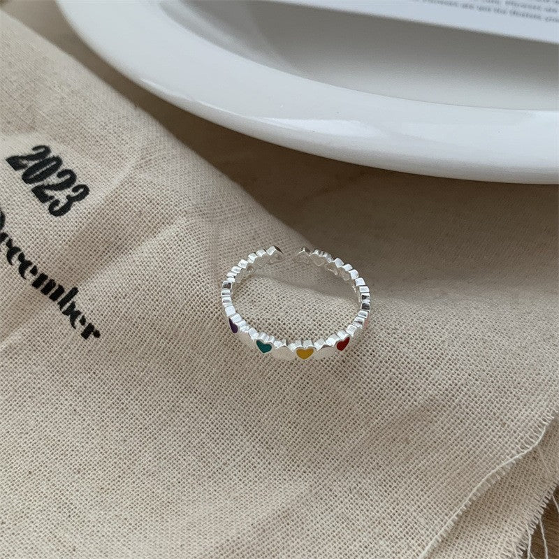 Stylish Adjustable Love Heart-shaped Ring Women