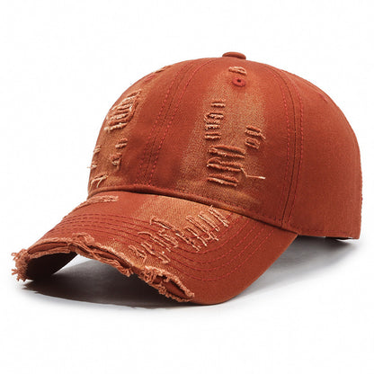 Gorra de béisbol vintage Street Hole para hombre, estilo vaquero antiguo lavado