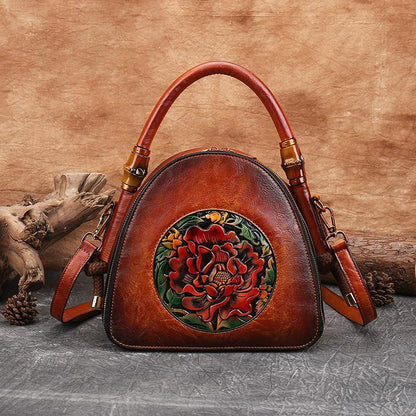 Bolso literario con diseño de concha y flores de viento nacional, bolso de hombro diagonal