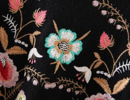 Frauen Pullover Mode Floral Stickerei Pullover Streetwear Pullover 