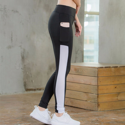 Pantalones de yoga para mujer con bolsillos, mallas deportivas sin costuras, de cintura alta, para fitness y correr.