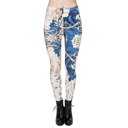 Pantalones cortos estampados con leggings de cintura alta para mujer