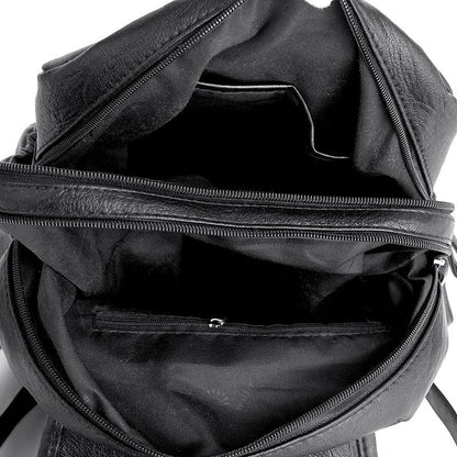Mochila informal de piel suave para mujer