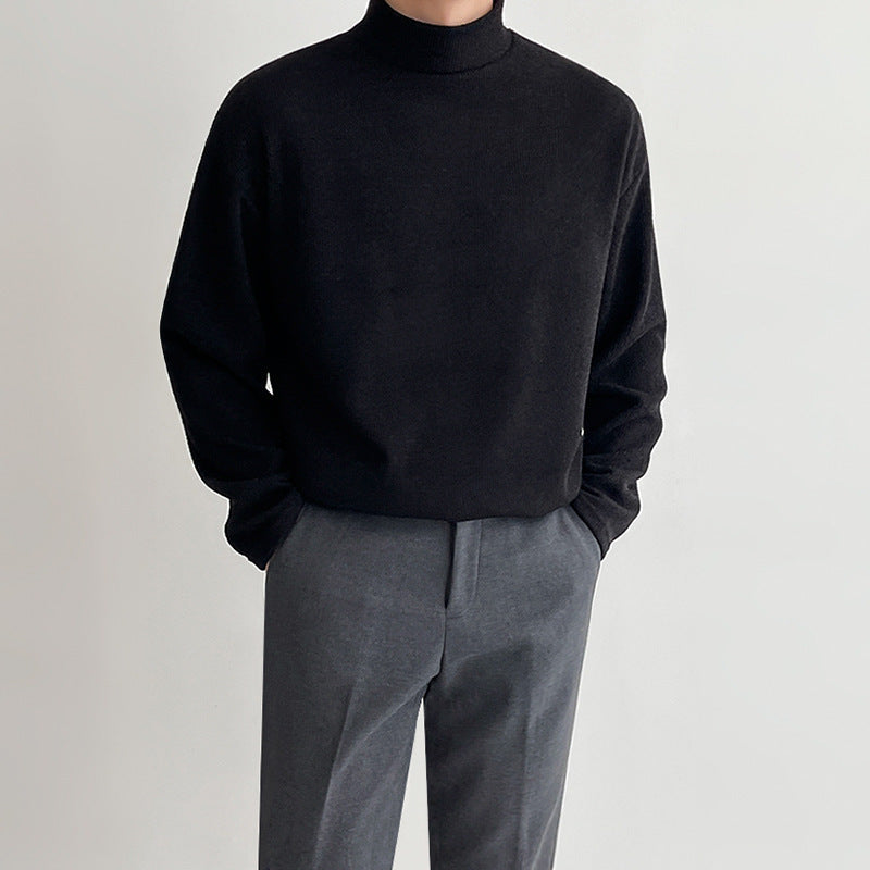 Thickened Versatile Cotton Solid T-shirt Male