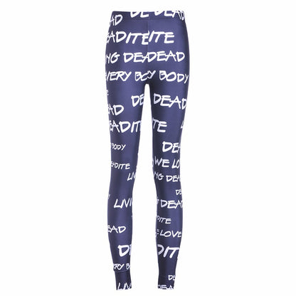 Leggings con estampado digital, medias, nueve pantalones para mujer