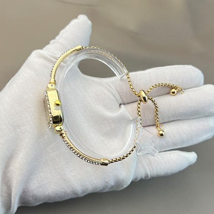 Reloj de moda con diamantes cuadrados para mujer