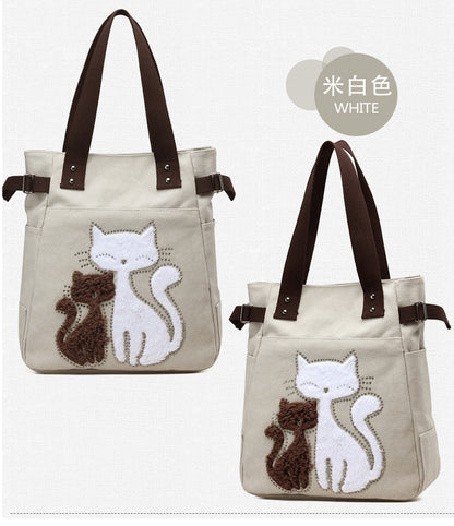 Süße Plüsch-Canvas-Tasche 