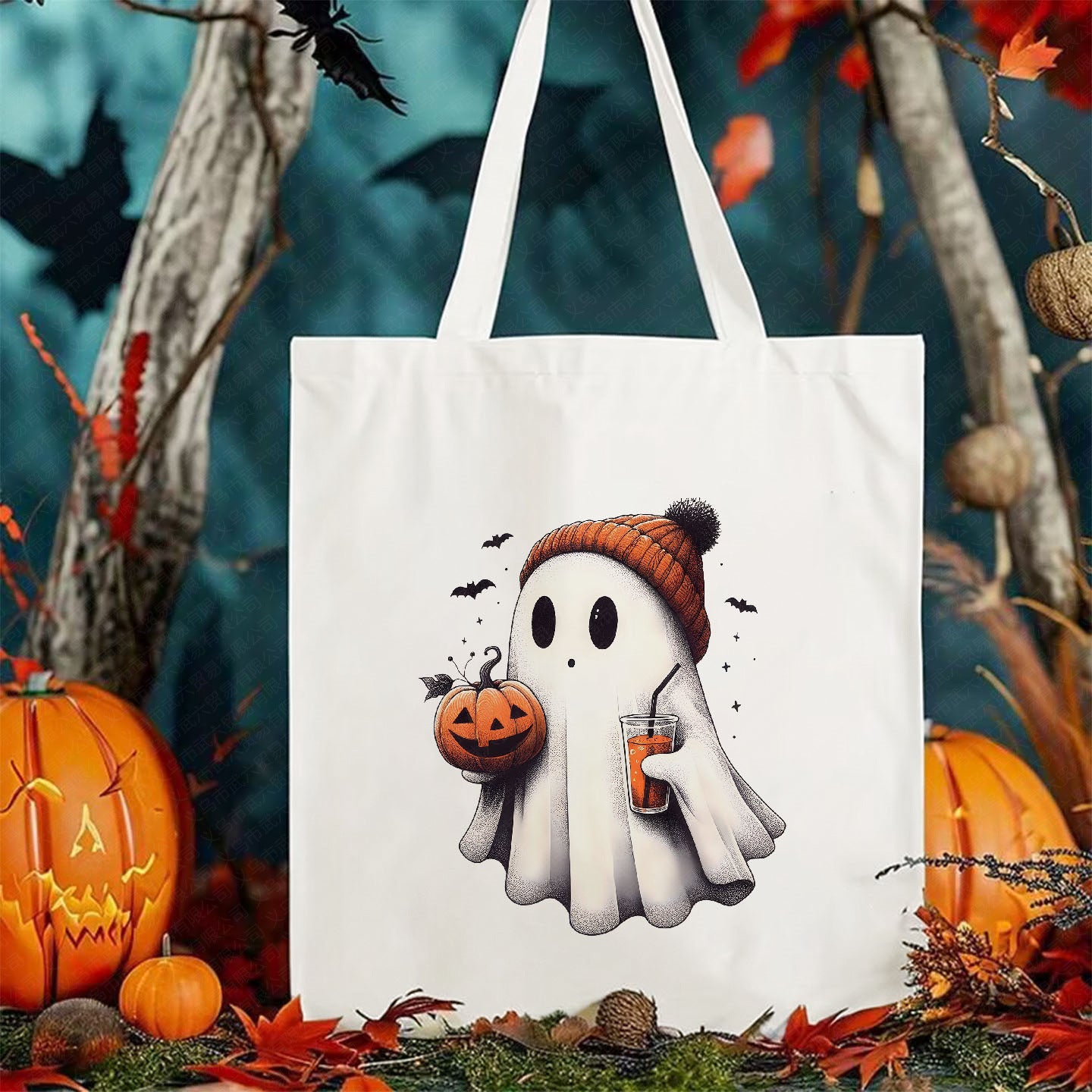 Halloween Printed Canvas Bag Shoulder Bag