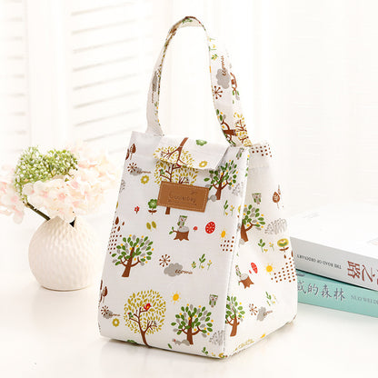 Bolsa de hielo portátil estilo coreano, bolsa de almuerzo aislante para exteriores