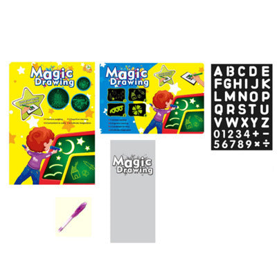 Pädagogisches Spielzeug Zeichenblock 3D Magie 8 Lichteffekte Puzzle Board Skizzenblock