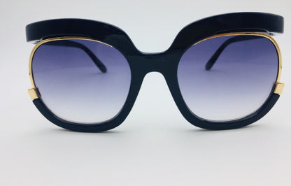 Gafas de sol voladoras para mujer, montura media de ojo de gato para mujer
