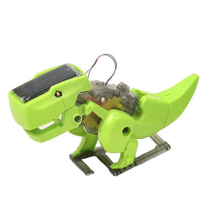 Hightech-DIY 4-in-1-transformierender solarbetriebener DinoRoboter
