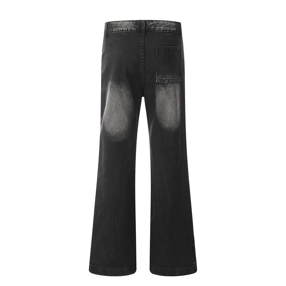 Fashion Loose Denim Bootcut Pants Men - BAGMODA