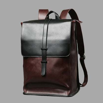Mochila de cuero coreana para exteriores