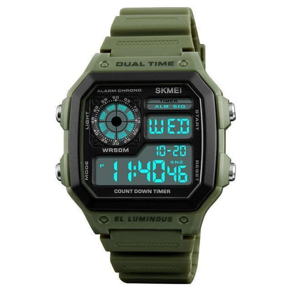 Reloj digital creativo de moda Skmei para hombre, reloj electrónico para deportes al aire libre, estudiante, impermeable, mesa luminosa