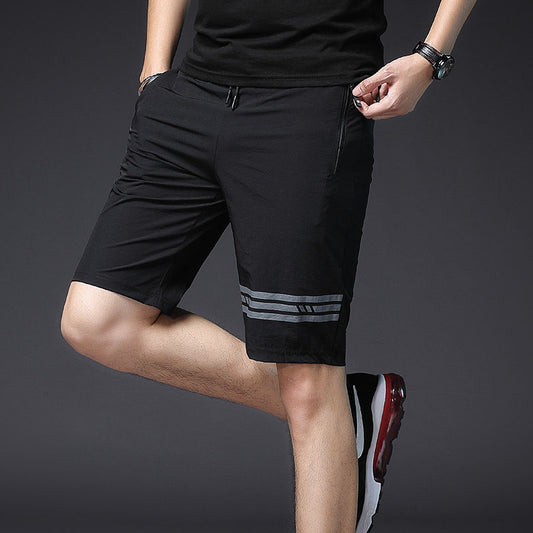 Zipper pocket short quick drying stretch pants for men - BAGMODA