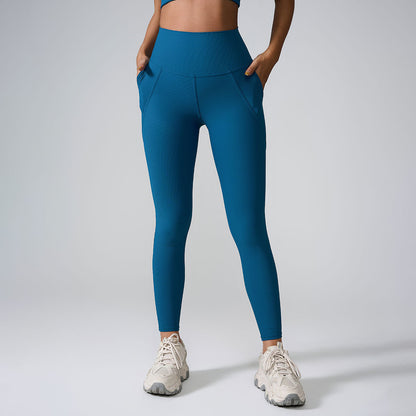 Pantalones ajustados de cintura alta con realce de cadera para mujer