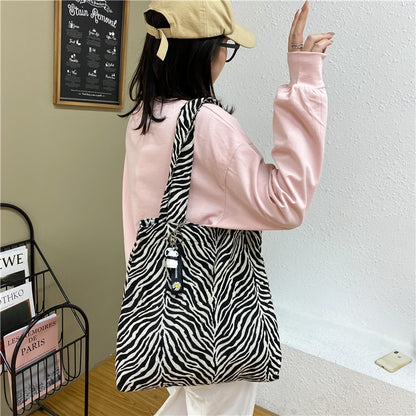 Zebra-Tragetasche aus Canvas