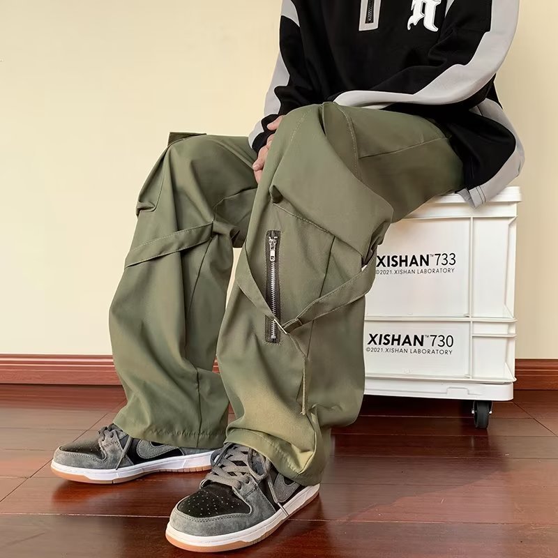 Loose Straight Cargo Pants Men - BAGMODA