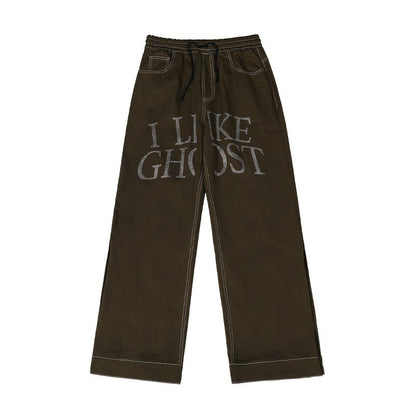 Retro Flared Trousers Men And Women Hip Hop Hipster Casual Pants - BAGMODA