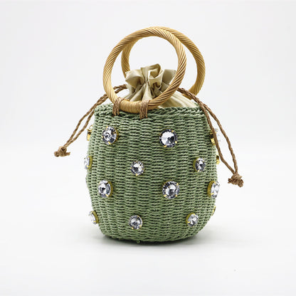 Diamant-Strohtasche
