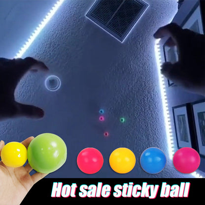 Pelota de squash adhesiva para pared, juguetes para aliviar el estrés