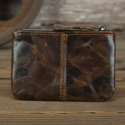 Monedero retro de cuero de Caballo Loco para hombre